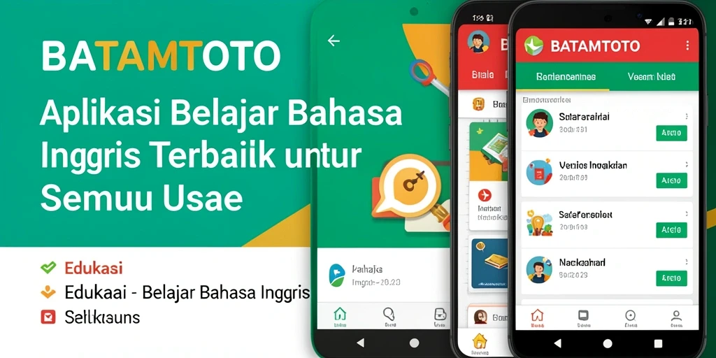 Tampilan antarmuka pengguna aplikasi BATAMTOTO untuk belajar bahasa Inggris.