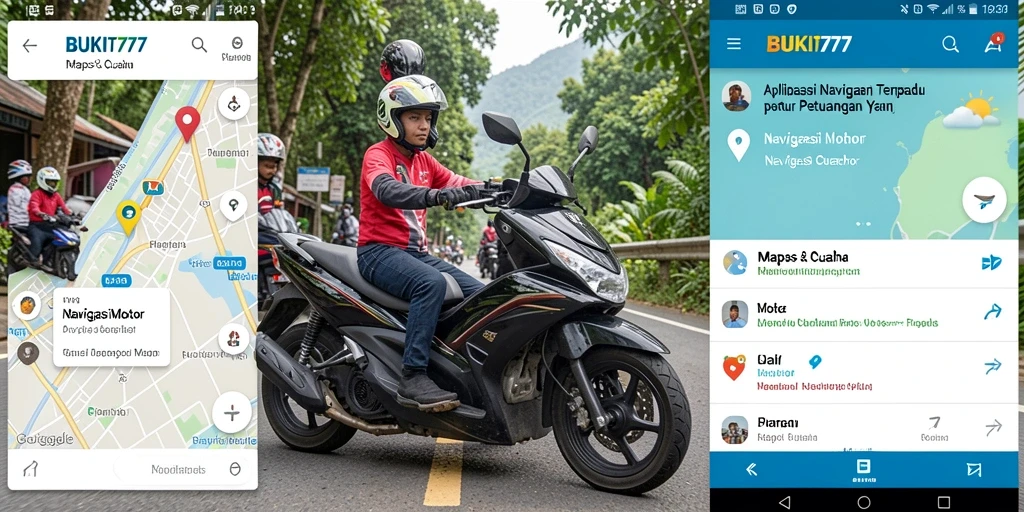 Tampilan antarmuka BUKIT777 yang intuitif untuk navigasi motor.