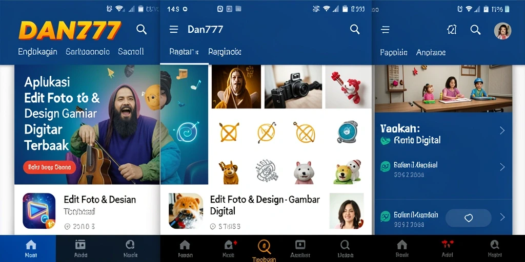 Tampilan antarmuka DAN777 dengan fitur pengeditan gambar digital.