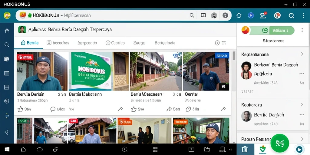 Tampilan antarmuka HOKIBONUS yang menampilkan berita daerah terkini.