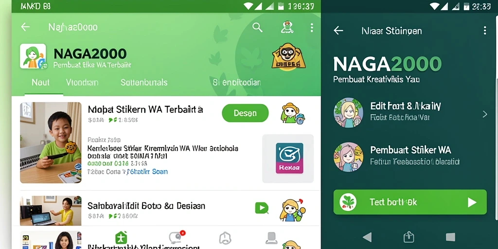 Antarmuka pengguna NAGA2000 yang sederhana dan fungsional untuk Pembuat Stiker WA.