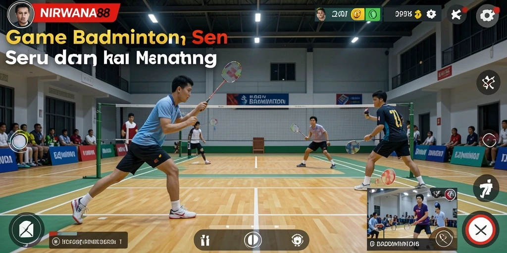 Tampilan antarmuka NIRWANA88 yang menarik dan interaktif untuk permainan badminton.