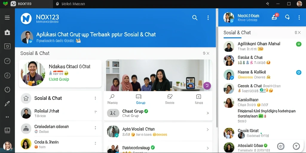 Tampilan antarmuka aplikasi NOX123 yang user-friendly dan modern.