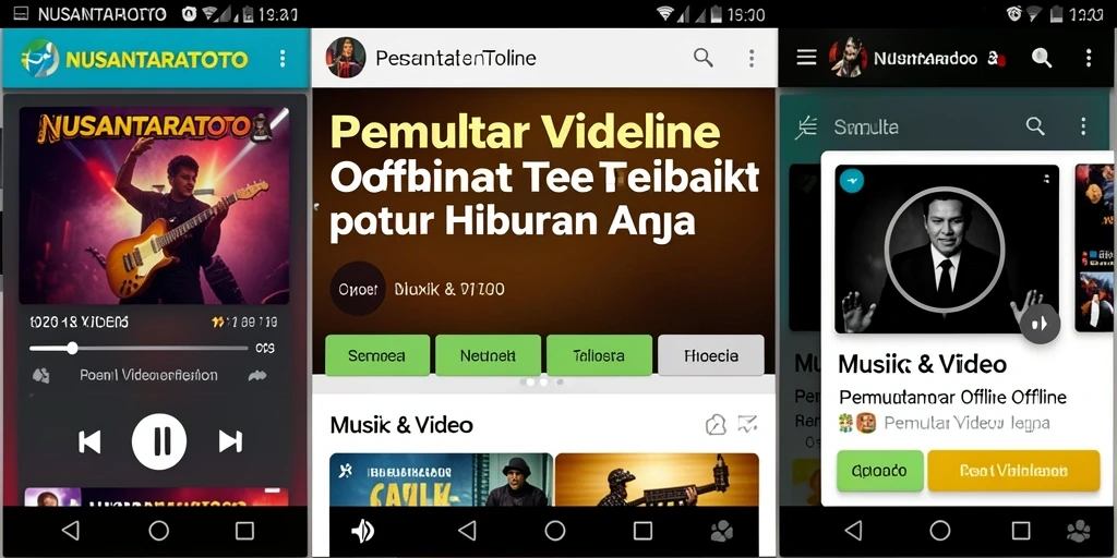 Tampilan antarmuka NUSANTARATOTO saat memutar video offline.